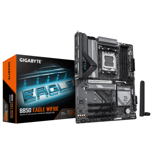 GIGABYTE B850 EAGLE WIFI6E ATX Motherboard, AMD B850 Chipset, DDR5, PCIe 5.0, Wi-Fi 6E - GA-B850-EAGLE-WIFI6E