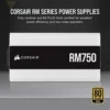 CORSAIR RM750 750W ATX PC Power Supply, 80 PLUS Gold, Fully Modular, White - CS-CP-9020231-NA