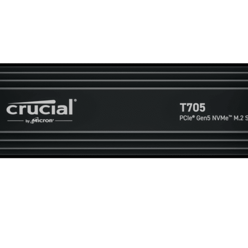 Crucial T705 with Heatsink - 1TB M.2 2280 NVMe PCIe Gen 5x4 SSD - 13,600MB/s Read, 10,200MB/s Write - CT1000T705SSD5