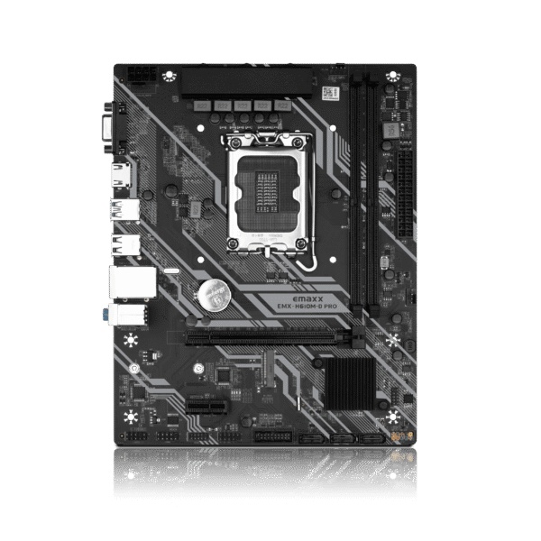 EMAXX EMX-H610M-PRO Motherboard, Intel H610 Chipset, LGA 1700 Socket, Micro-ATX Form Factor