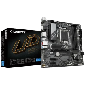 GA-B760M-DS3H GIGABYTE B760M DS3H Motherboard, Intel B760 Chipset, LGA 1700 Socket, Micro-ATX Form Factor - GA-B760M-DS3H