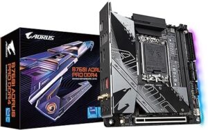 GIGABYTE B760I AORUS PRO DDR4 GIGABYTE B760I AORUS PRO DDR4 Motherboard, Intel B760 Chipset, LGA 1700 Socket, Mini-ITX Form Factor - GA-B760I-AORUS-PRO-DDR4