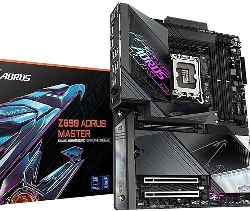 GIGABYTE Z890 AORUS Master Intel Core Ultra (Series 2) LGA 1851 Motherboard, ATX, DDR5, 5X M.2, PCIe 5.0, Thunderbolt 4, WIFI7, 10GbE LAN, EZ-Latch