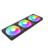 Darkflash GAUSS G24 3-in-1 Magnetic Splicing A-RGB Case Fans (Black)