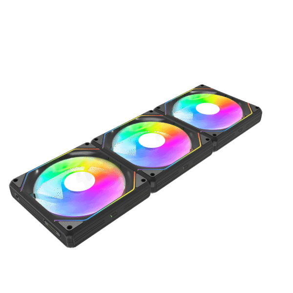 Darkflash GAUSS G24 3-in-1 Magnetic Splicing A-RGB Case Fans (Black)