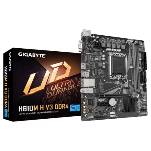 GIGABYTE H610M H V3 DDR4 Motherboard, Intel H610 Chipset, LGA 1700 Socket, Micro-ATX Form Factor