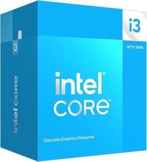 Intel Core i3-14100F Desktop Processor, 4 Cores (4 P-cores + 0 E-cores), Up to 4.7 GHz - INTEL-BX8071514100F-99CG5J