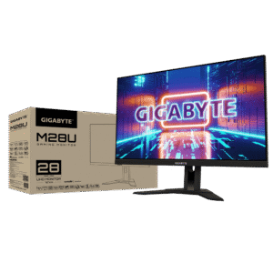 GIGABYTE M28U 28" SS IPS KVM Gaming Monitor - UHD 3840x2160, 144Hz, 1ms GTG, 94% DCI-P3, VESA DisplayHDR400, FreeSync Premium Pro - GP-M28U-AP