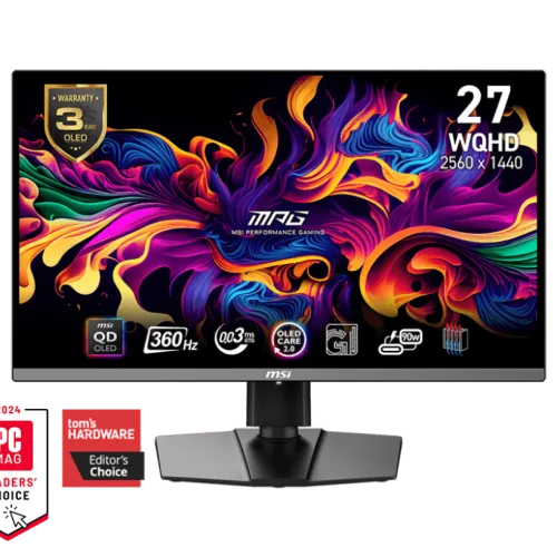 MSI MPG 271QRX QD-OLED 27" Gaming Monitor, 2560x1440, 240Hz, 0.03ms, QD-OLED Panel
