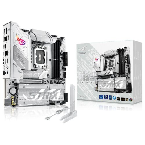 ASUS ROG STRIX B860-G GAMING WIFI White Motherboard, Intel Core Ultra Series Support, DDR5, Wi-Fi 7, PCIe 5.0, Compact Design