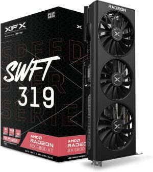 XFX Speedster SWFT 319 AMD Radeon RX 6800XT 16GB GDDR6 RDNA 2 256-bit Core Gaming - RX-68XTAQFD9
