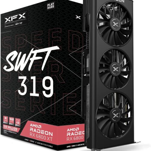 XFX Speedster SWFT 319 AMD Radeon RX 6800XT 16GB GDDR6 RDNA 2 256-bit Core Gaming - RX-68XTAQFD9