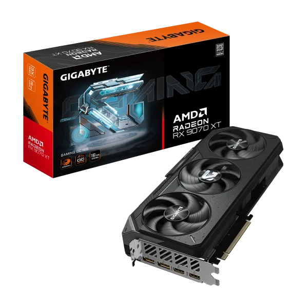 Gigabyte Radeon RX 9070 XT GAMING OC 16G 16GB GDDR6 RDNA 4 Graphics Card - GV-R9070XTGAMING-OC-16GD