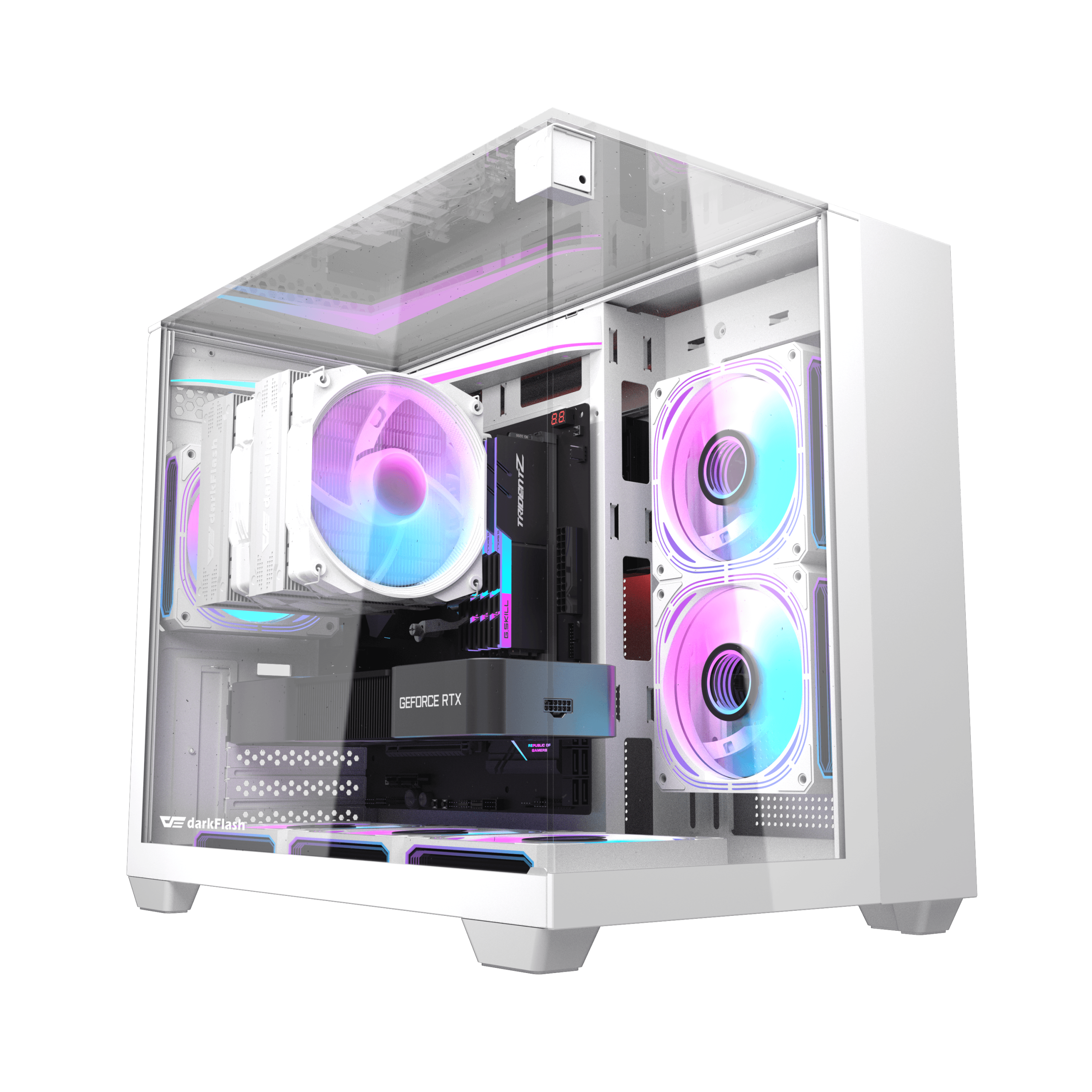 Darkflash TH285M White Micro-ATX/ITX PC Case with