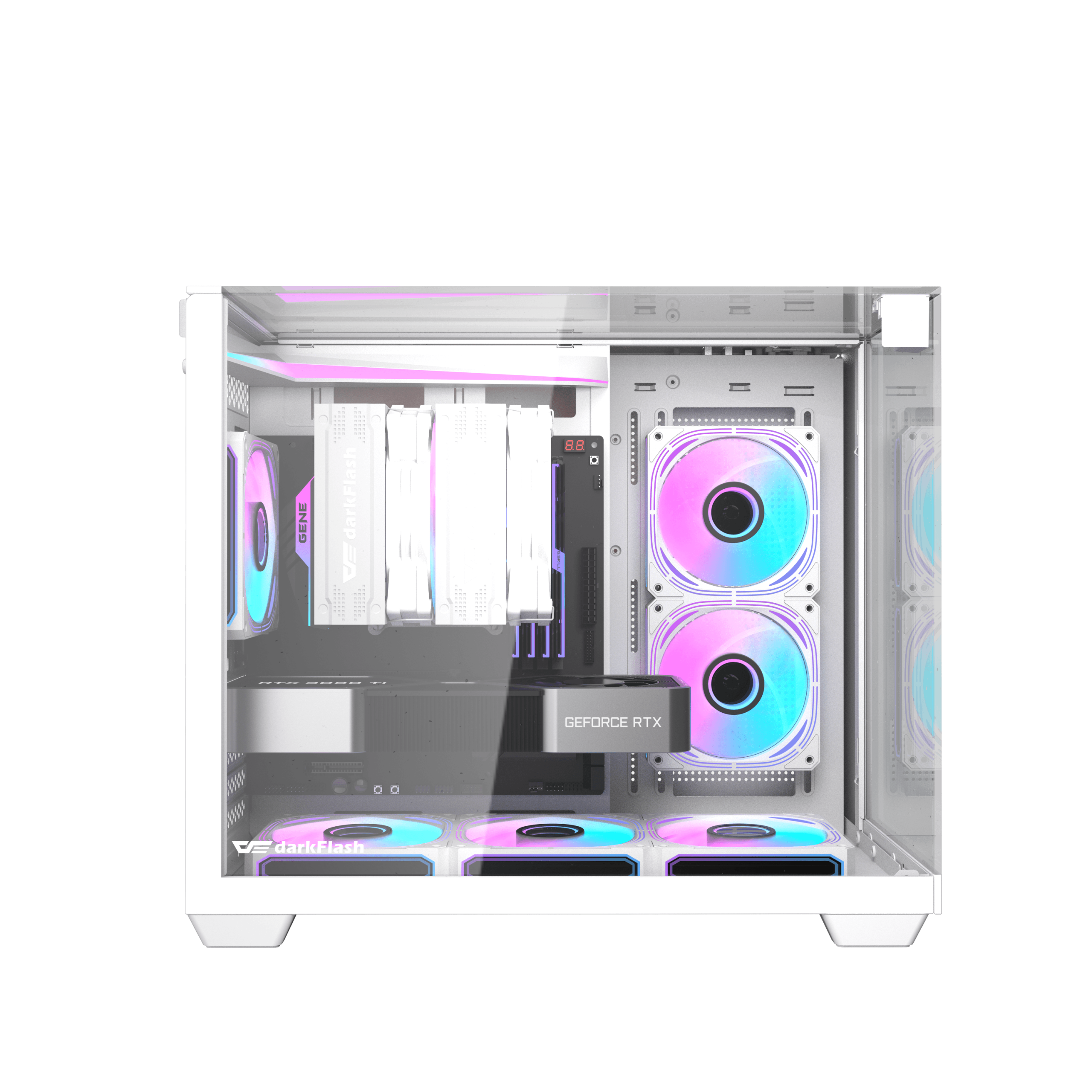 Darkflash TH285M White Micro-ATX/ITX PC Case with