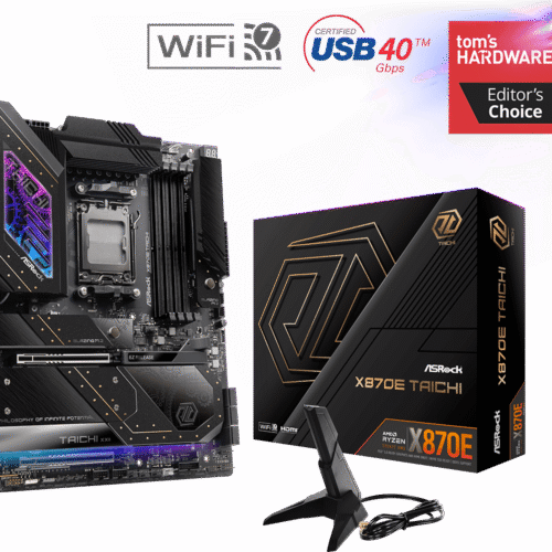 ASRock X870E Taichi EATX Motherboard w/ AM5 Socket, DDR5 Support & 24+2+1 Power Design