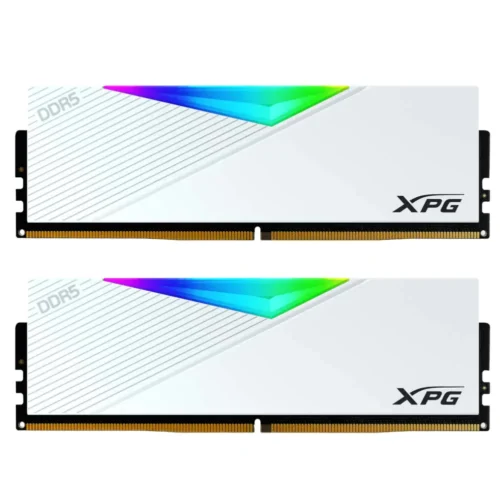 XPG LANCER BLADE RGB 32GB (2x16GB) DDR5 6000MT/s CL30-34 UDIMM White Memory Kit with Low-Profile Heatsink for AMD and Intel - AX5U6000C3016G-DTLABRWH-BOX