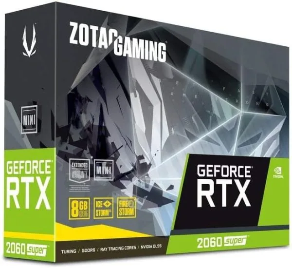 ZOTAC GAMING GeForce RTX 2060 SUPER MINI 8GB GDDR6 256-bit 14Gbps Gaming Graphics Card, Ice Storm 2.0, Super Compact, ZT-T20610E-10M