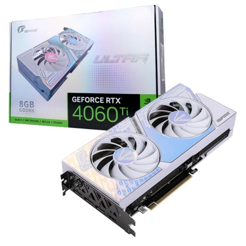 Colorful iGame Geforce RTX 4060 Ti Ultra W DUO OC 8GB-V White Graphics Card (8GB GDDR6, 288GB/s bandwidth)