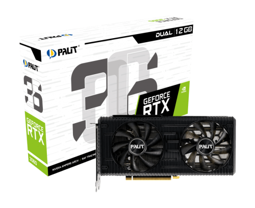 Palit GeForce RTX 3060 Dual 12GB Graphics Card, GDDR6, 192-bit, PCI-E 4.0 - NE63060019K9-190AD-V1