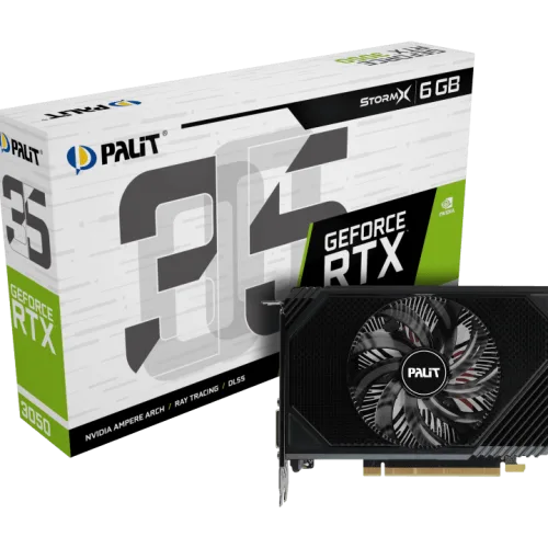 Palit GeForce RTX 3050 StormX 6GB Graphics Card, GDDR6, 96-bit, PCI-E 4.0 - NE63050018JE-1072F