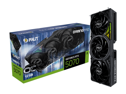 Palit GeForce RTX 5070 GamingPro OC, 12GB GDDR7, 192-bit Graphics Card - NE75070T19K9-GB2050A