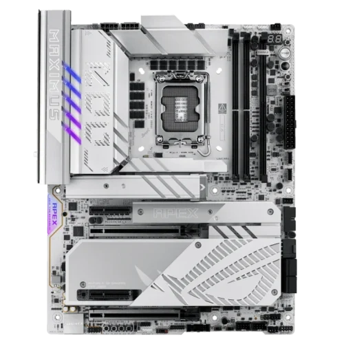 ASUS ROG MAXIMUS Z890 APEX Intel Z890 LGA 1851 ATX motherboard, Advanced AI PC-ready, 22+2+1+2 stages, DDR5, WiFi 7, 5G LAN, 3x PCIe 5.0 M.2, Thunderbolt 4, USB Type-C, AI OC, Cooling & Networking
