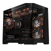 Coolman Spectra Micro-ATX Black PC Case with 3-Sided HD Glass Panels