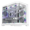 Coolman Spectra Micro-ATX White PC Case with 3-Sided HD Glass Panels