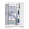 Coolman Spectra Micro-ATX White PC Case with 3-Sided HD Glass Panels