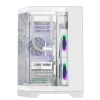 Coolman Spectra Micro-ATX White PC Case with 3-Sided HD Glass Panels