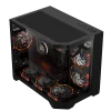 Coolman Spectra Micro-ATX Black PC Case with 3-Sided HD Glass Panels