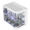 Coolman Spectra Micro-ATX White PC Case with 3-Sided HD Glass Panels