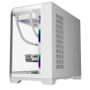 Coolman Spectra Micro-ATX White PC Case with 3-Sided HD Glass Panels