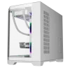 Coolman Spectra Micro-ATX White PC Case with 3-Sided HD Glass Panels