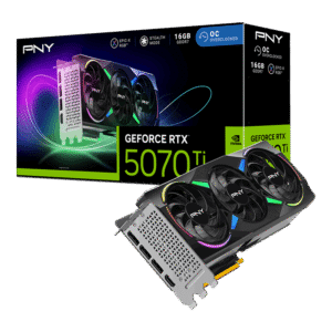 PNY NVIDIA GeForce RTX 5070 Ti ARGB EPIC-X RGB OC Triple Fan 16GB GDDR7 Graphics Card - VCG5070T16TFXXPB1-O