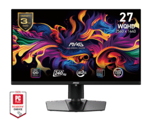 MSI MAG 271QPX QD-OLED E2 26.5-Inch WQHD QD-OLED Gaming Monitor 240Hz 0.03ms