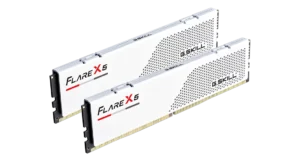 G.Skill Flare X5 DDR5 RAM 6000 MT/s CL36 1.35V AMD Expo 64GB (2x32GB) White Desktop Memory - F5-6000J3636F32GX2-FX5W