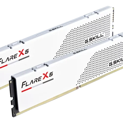 G.Skill Flare X5 DDR5 RAM 6000 MT/s CL36 1.35V AMD Expo 64GB (2x32GB) White Desktop Memory - F5-6000J3636F32GX2-FX5W