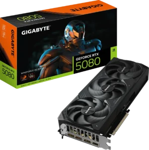 2000 (18) Gigabyte GeForce RTX 5080 WINDFORCE OC SFF 16G Graphics Card - GV-N5080WF3OC-16GD