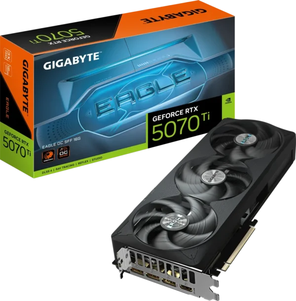 2000 (43) Gigabyte GeForce RTX 5070 Ti EAGLE OC SFF 16G Graphics Card - GV-N507TEAGLE-OC-16GD