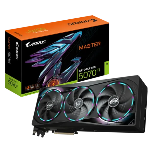 Gigabyte AORUS GeForce RTX 5070 Ti MASTER 16G Graphics Card - GV-N507TAORUS-M-16GD