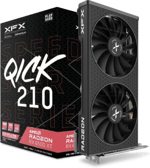 XFX Speedster QICK210 Radeon RX 6500XT 4GB GDDR6 Black Gaming Graphics Card - RX-65XT4DBDQ