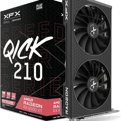 XFX Speedster QICK210 Radeon RX 6500XT 4GB GDDR6 Black Gaming Graphics Card - RX-65XT4DBDQ