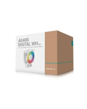 Deepcool AG400 Digital White CPU Cooler with Status Screen - R-AG400-WHADMN-G-1
