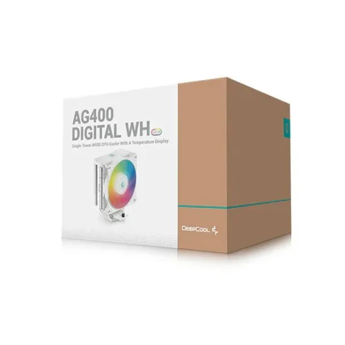 Deepcool AG400 Digital White CPU Cooler with Status Screen - R-AG400-WHADMN-G-1