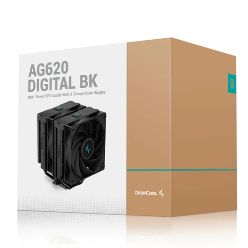Deepcool AG620 Digital Black CPU Cooler with Dual Tower Design - R-AG620-BKNDMN-G-2