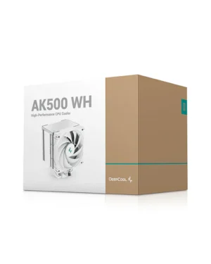 Deepcool AK500 White CPU Cooler with Single Tower Design - R-AK500-WHNNMT-G