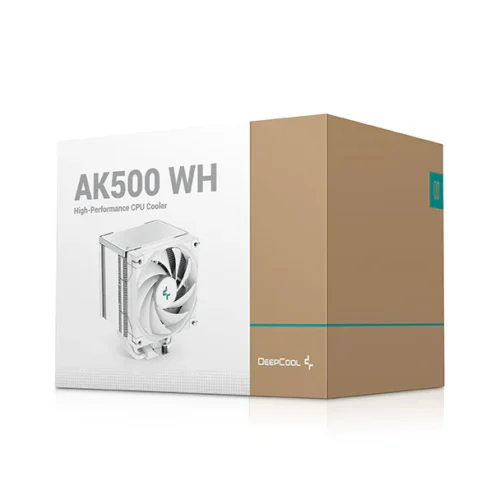 Deepcool AK500 White CPU Cooler with Single Tower Design - R-AK500-WHNNMT-G