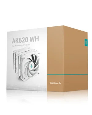 Deepcool AK620 White CPU Cooler with Dual Tower Design - R-AK620-WHNNMT-G-1